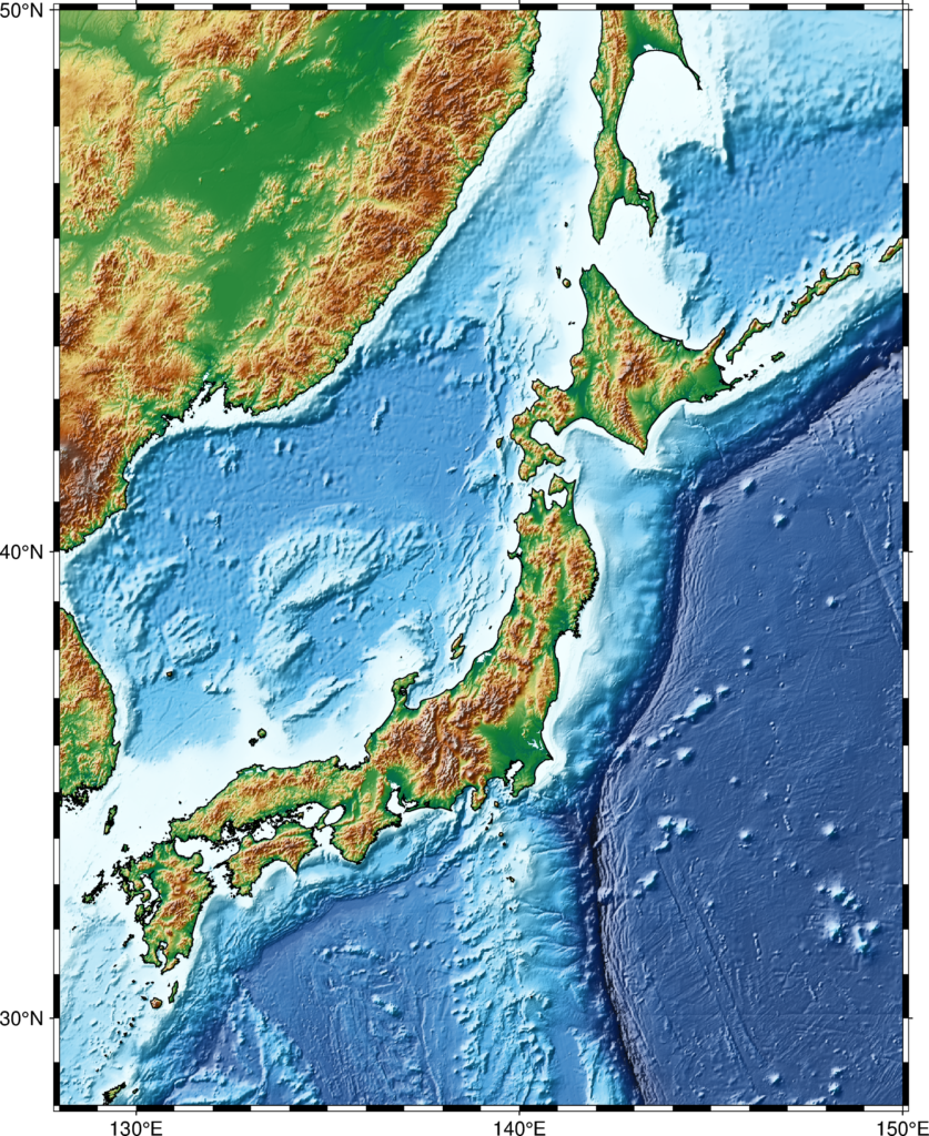 日本付近の平面段彩図02