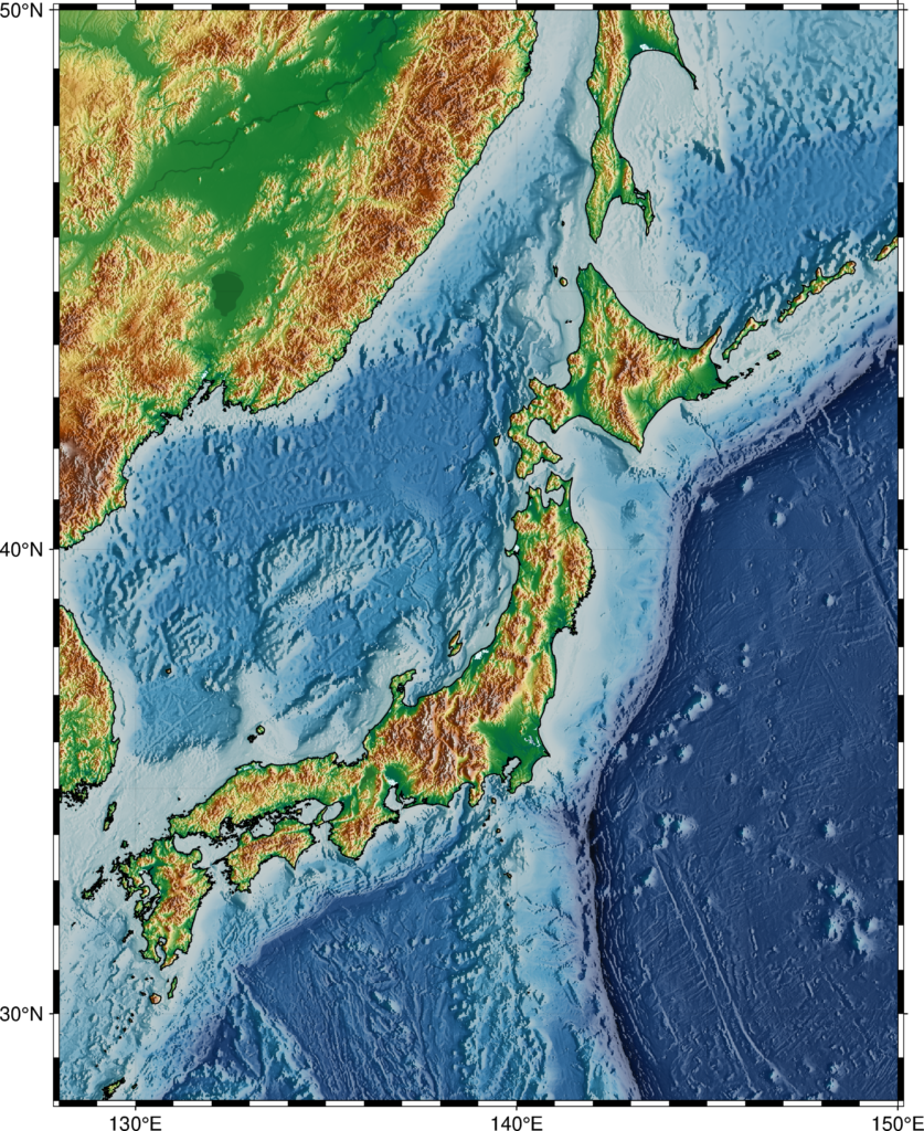 日本付近の平面段彩図03