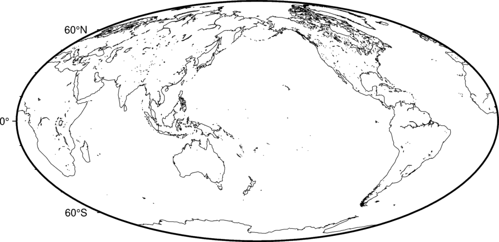 PyGMTで描いた世界地図